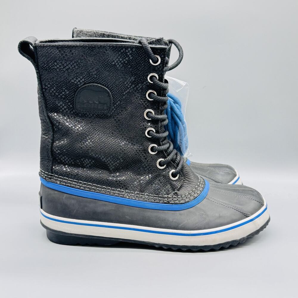 Sorel Boots Womens 11 Black Out N About Waterproof Mid Calf Lace Up Winter Snow